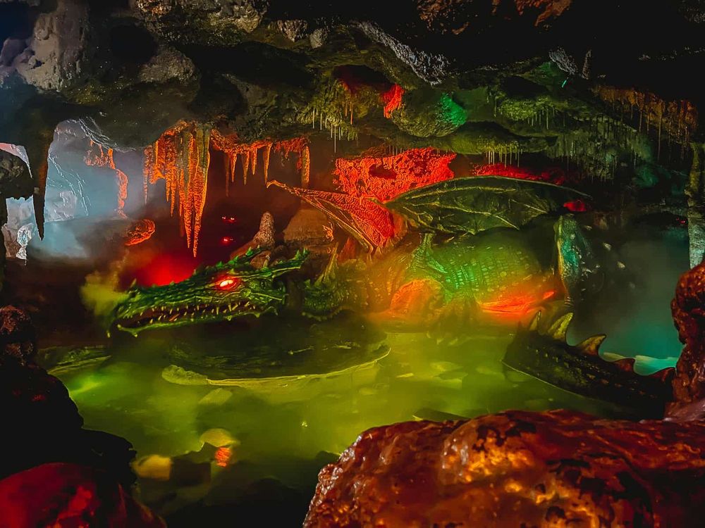 The dragon from La Tanière du Dragon in Disneyland Paris