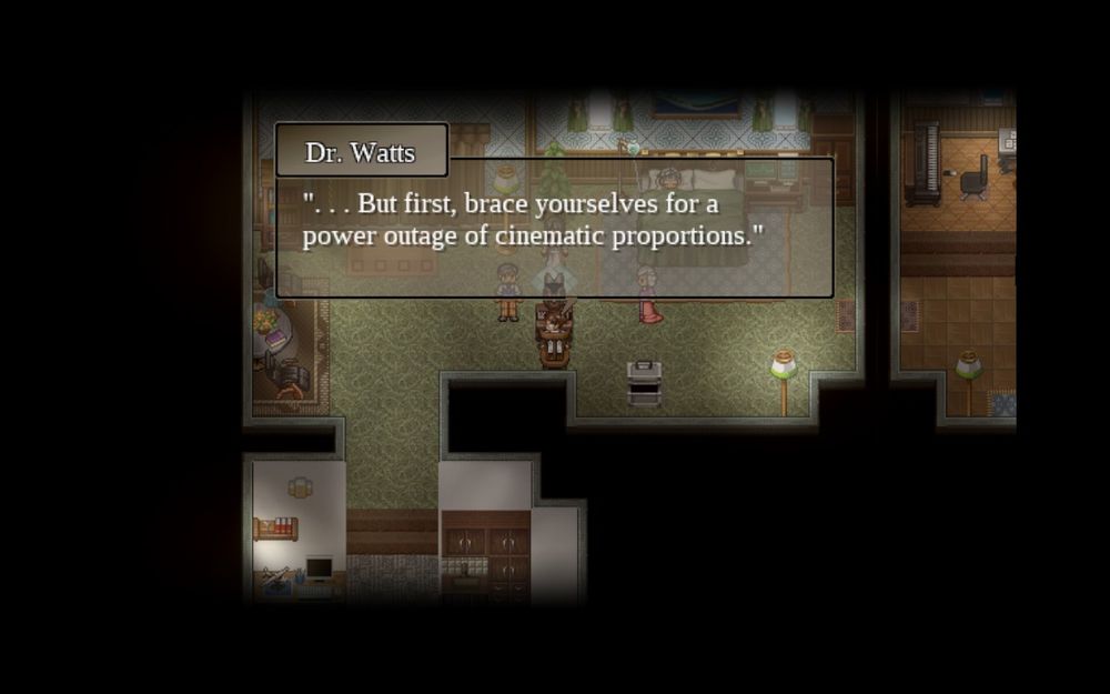 Dr. Watts: "... But first, brace yourselves for a power outage of cinematic proportions."