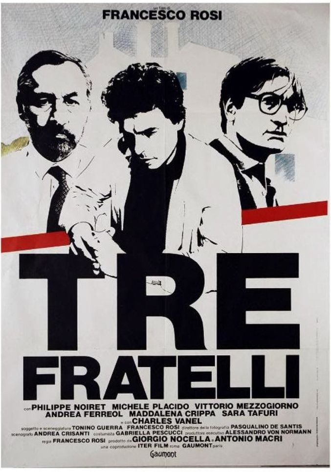 A poster for the film Tre Fratelli, or Three Brothers 