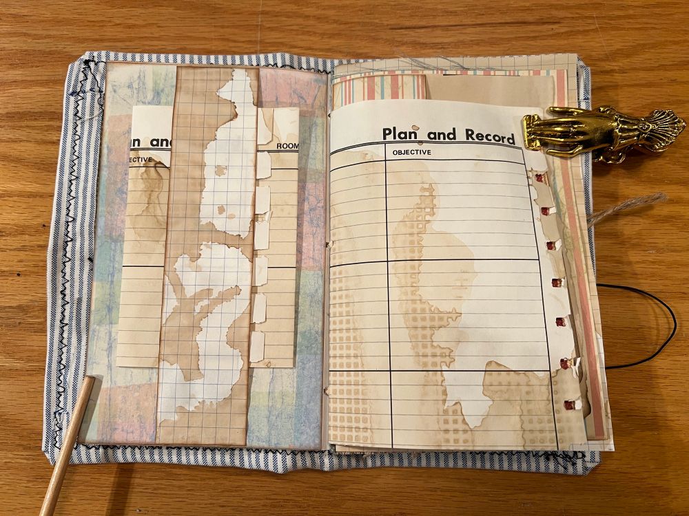 Coffee dyed paper 