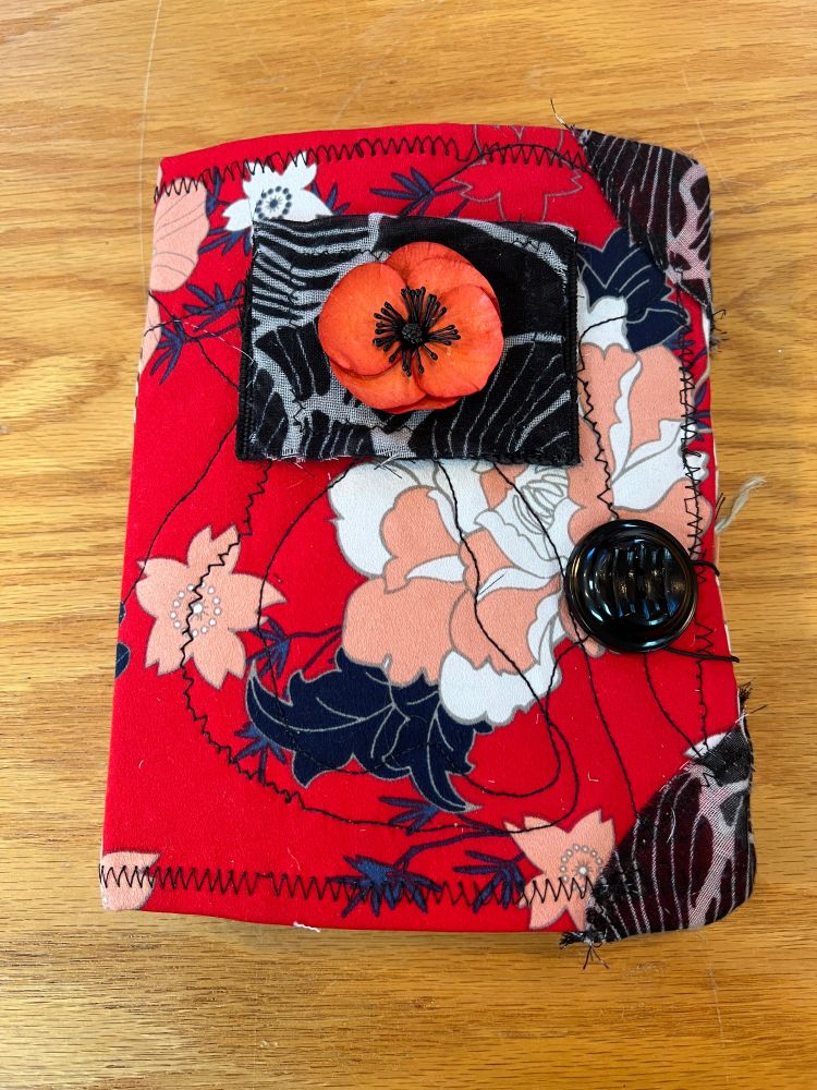 Red flowered Junk Journal