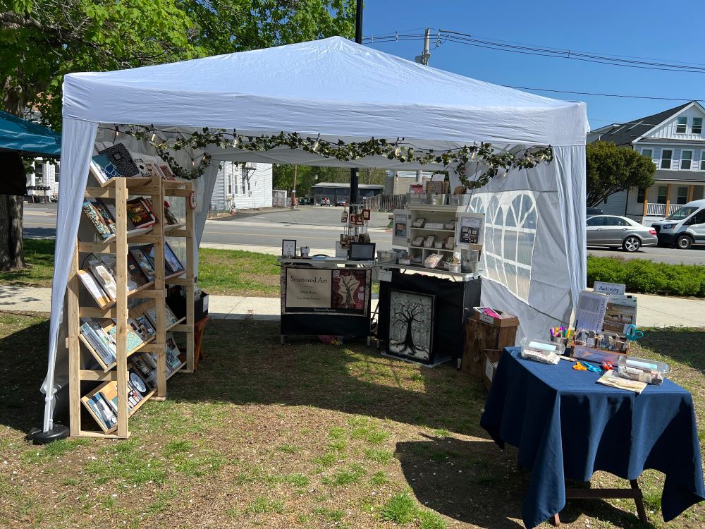 Art show setup
