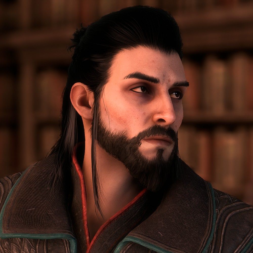 tarquin but he's staring at the viper (serious not yearning)