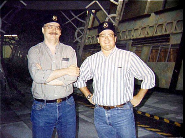 JMS and me on the main corridor set of BABYLON 5