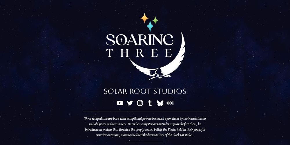 Screenshot of the Soaring Three website.