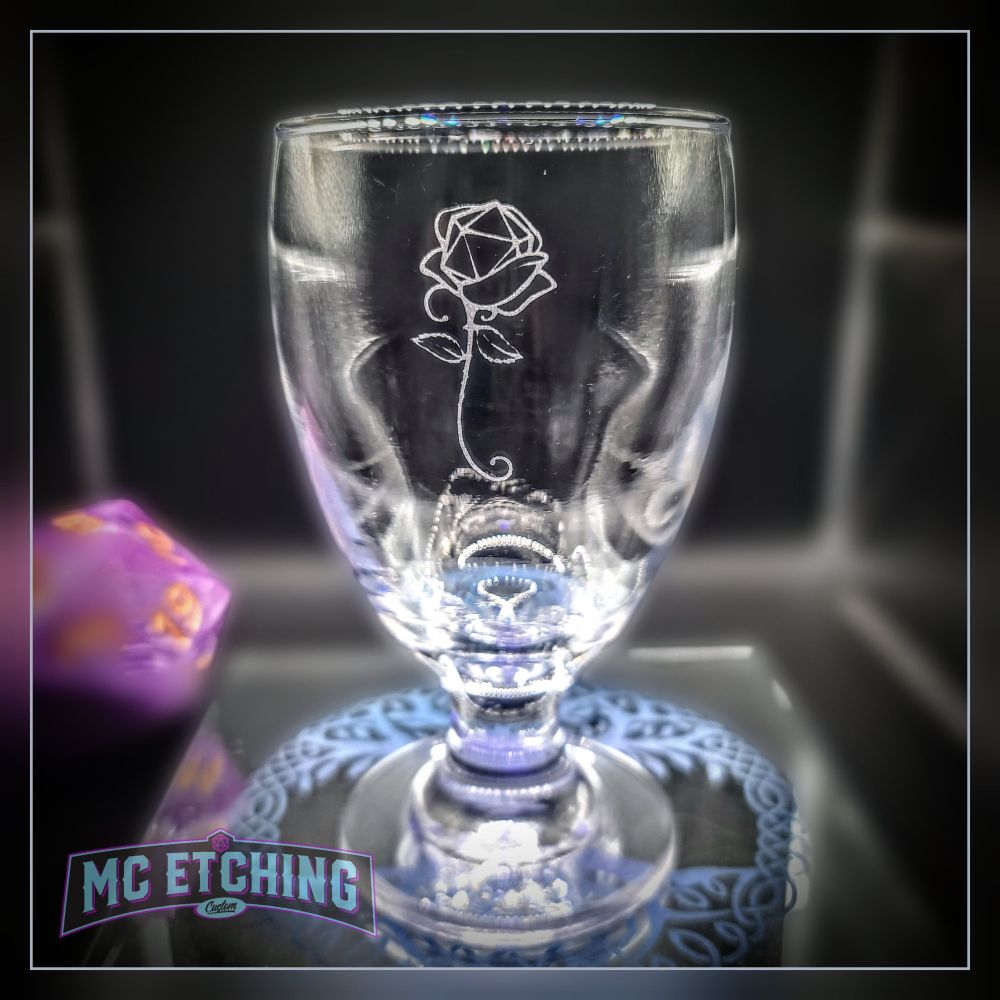 Rose dice goblet