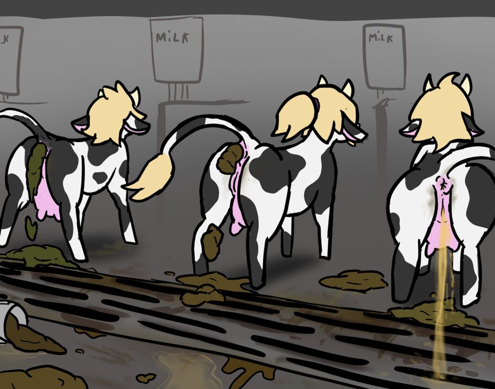 furry art of cows shitting and peeing
#scat