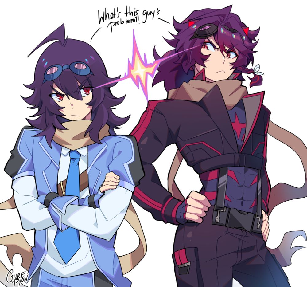 my old Gill design (left) and the current one (right) staring at each other and both are thinking "what's this guy's problem?!" 