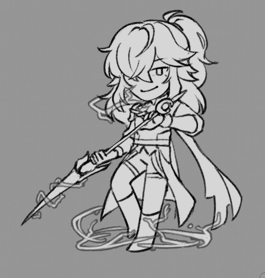 Jingyuan Honkai Star Rail chibi sketch