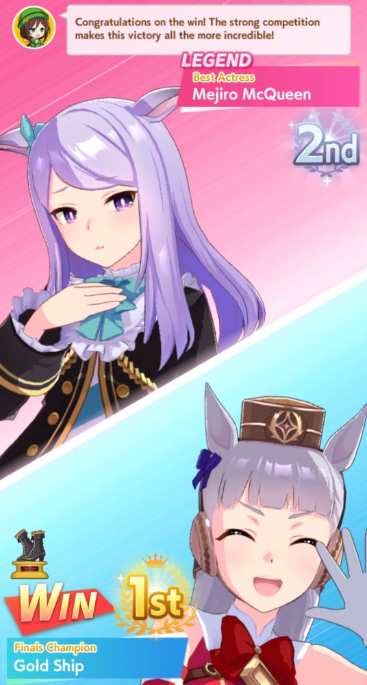 Golshi beating Mejiro McFat