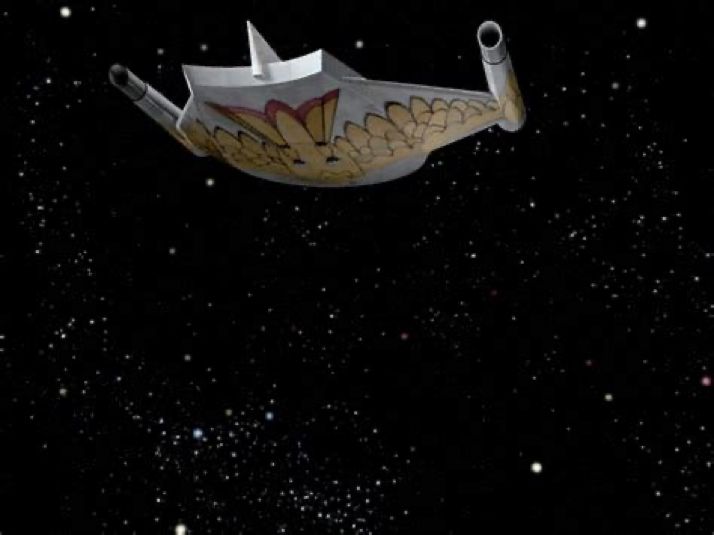 Lone Romulan Bird of Prey as it appeared on TOS