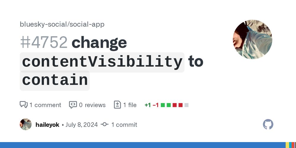 change `contentVisibility` to `contain` by haileyok · Pull Request #4752 · bluesky-social/social-app