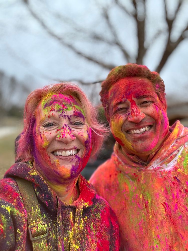 CM Balcombe with Hindi School organizer