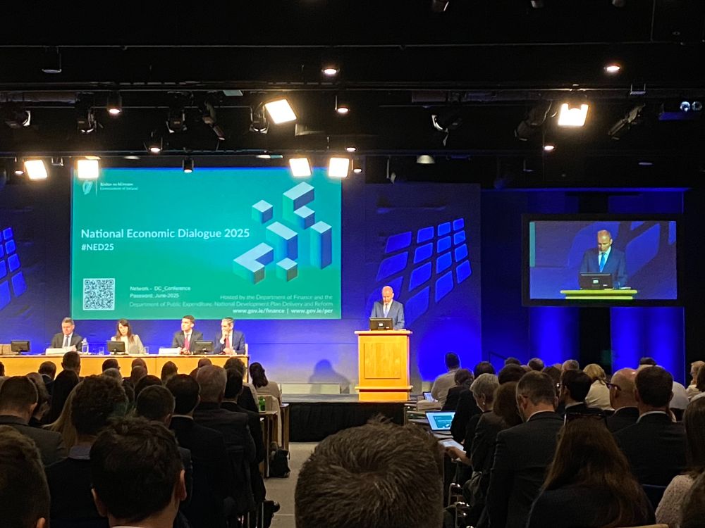 Taoiseach Micheal Martin addressing NED25