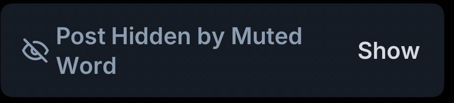 Post Hidden by Muted Word