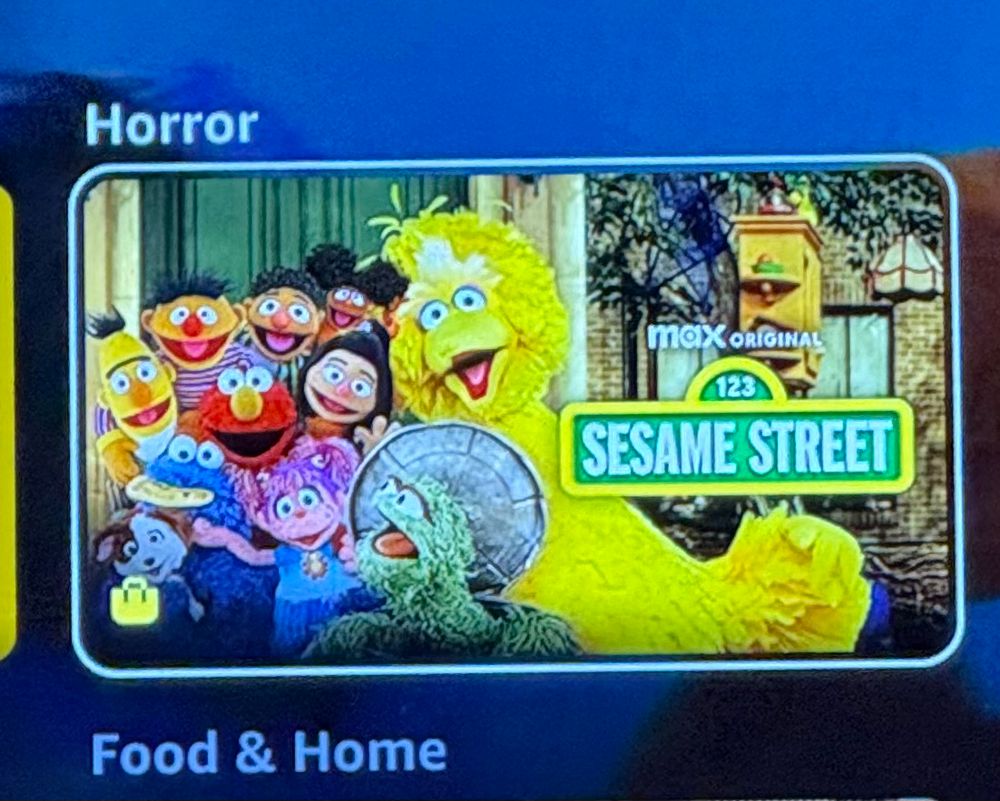 Sesame Street on HBO Max is categorized as Horror