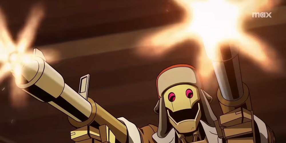 a scene where GI Robot from Creature Commandos unalives neo nazis