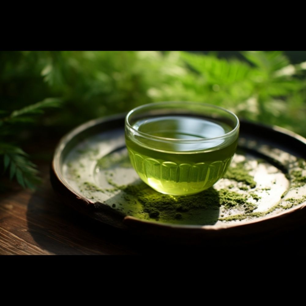 夏の緑茶と麦茶（ミネラル源）。