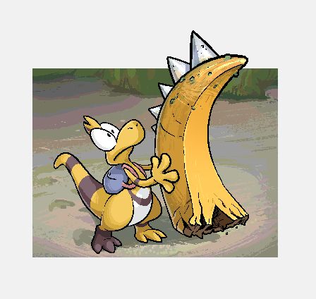 Zid holding a large yellow spiky object