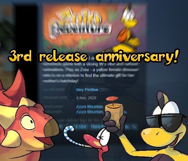 Zniw Adventure's 3rd release anniversary promo pic with Euoplocephalus, Albertonykus and Zniw