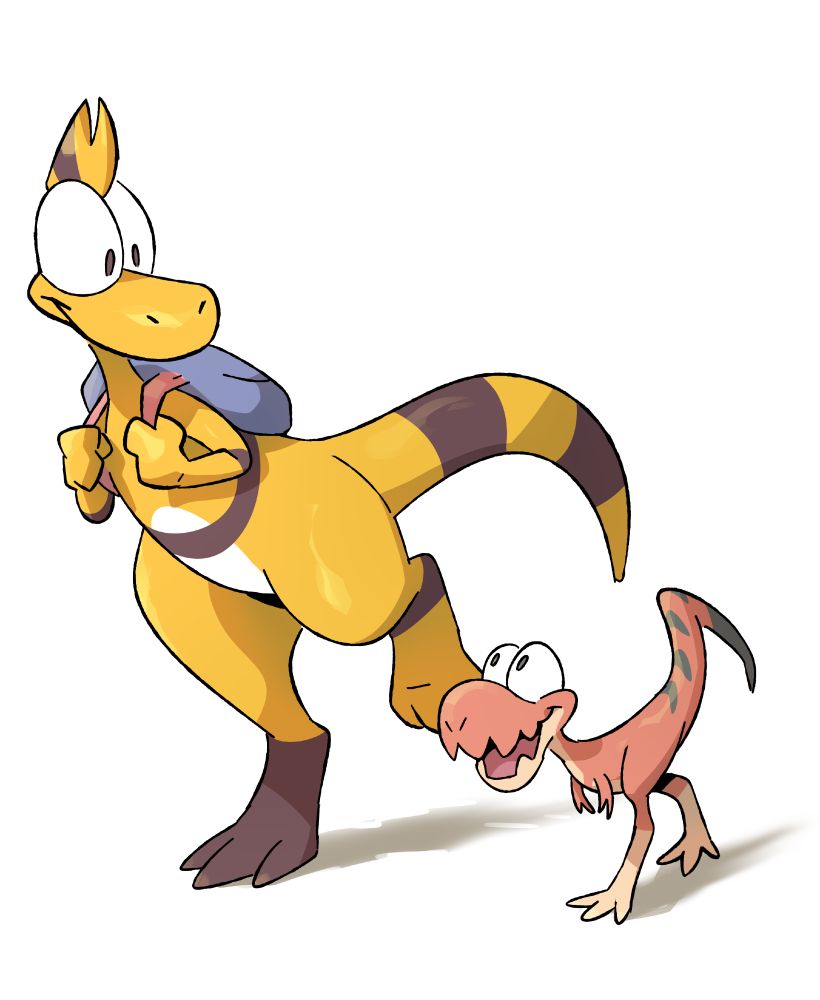 Zid and Kidd walking, looking at each other. Promo artwork from Zid Journey