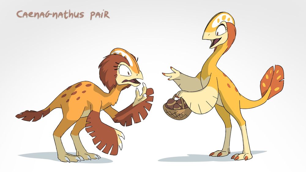 Bozena and Grazyna the Caenagnathus, promo artwork from Zniw Adventure