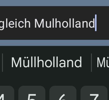 Geschriebenes Wort: Mulholland
Vorschlag von der Autokorrektur: Müllholland 