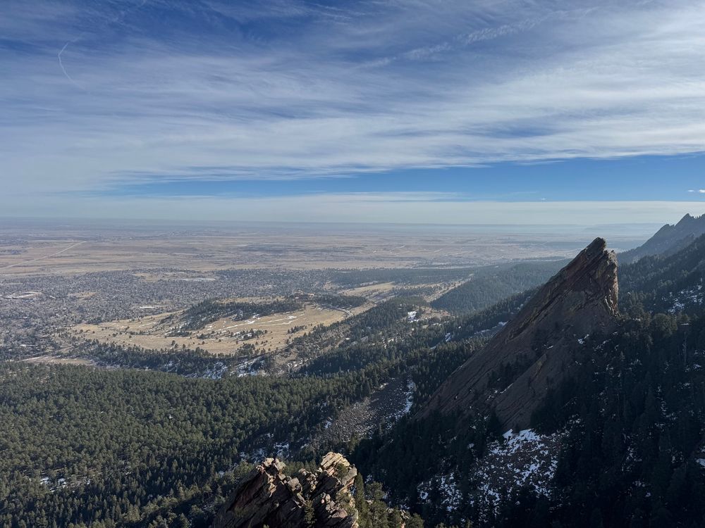 Dramatic Mountain View looking south from the first flatirons towards the third. 