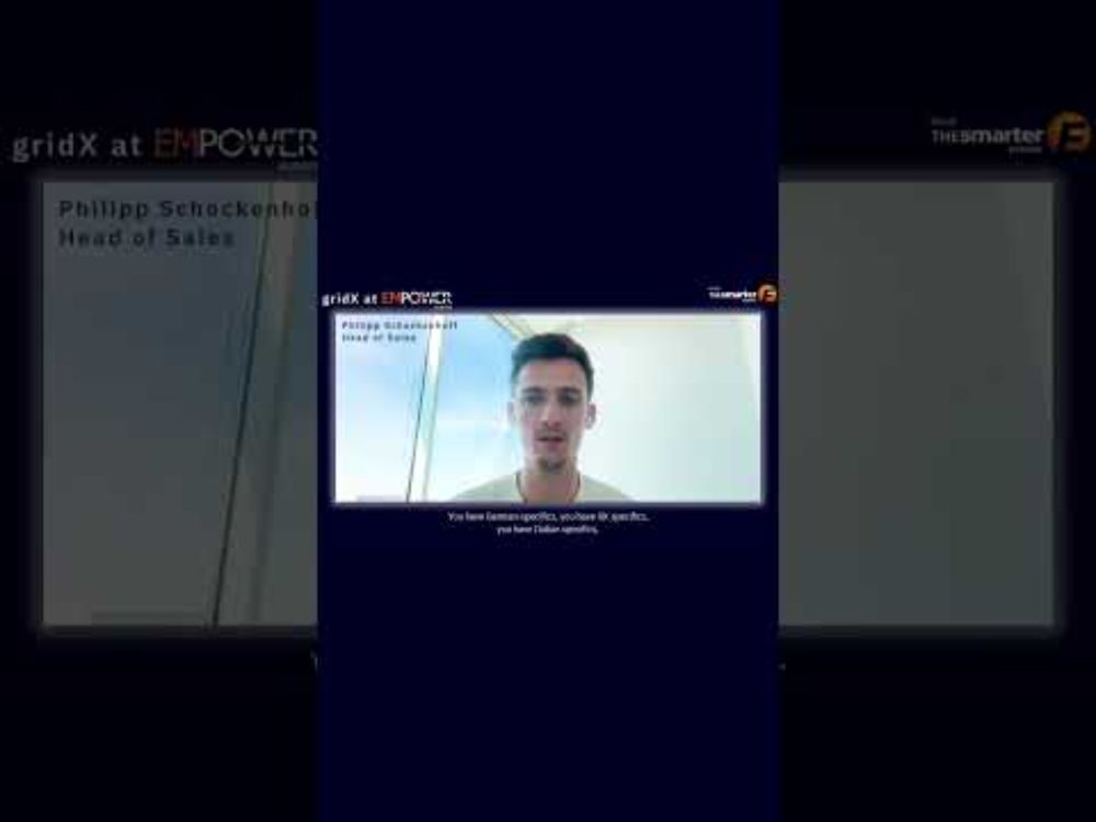 gridX at EM-Power, part of The smarter E ... with Philipp Schockenhoff