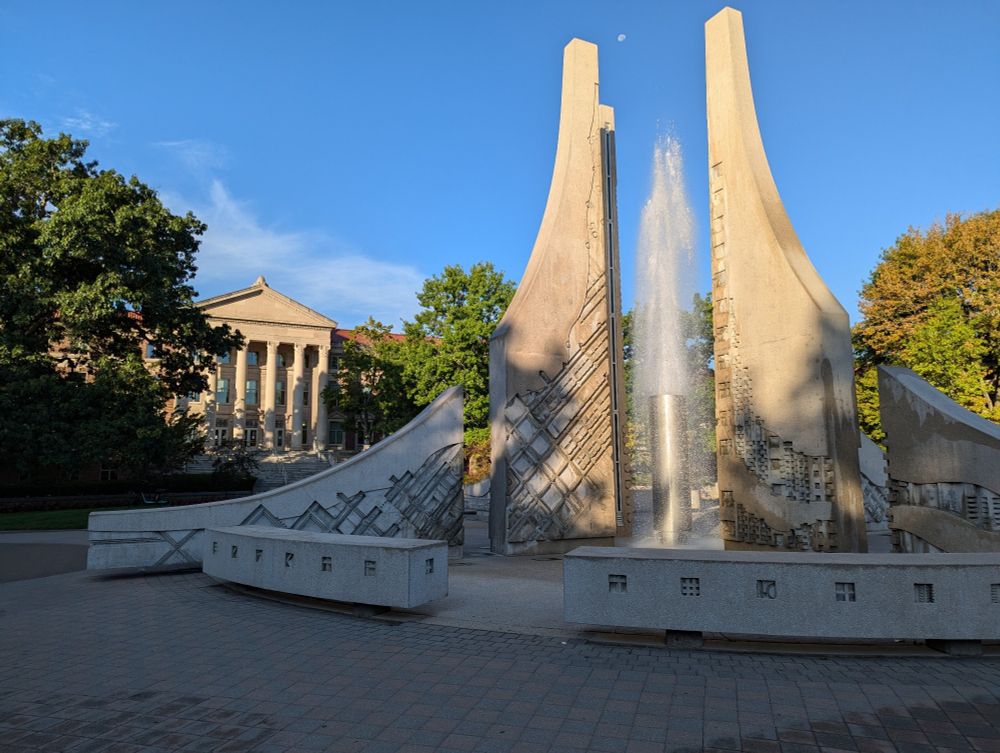Purdue Engineering Fountain and Hovde Hall