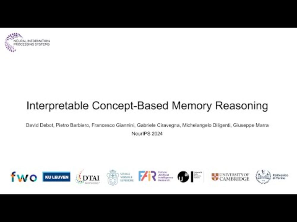 Interpretable Concept-Based Memory Reasoning - NeurIPS 2024