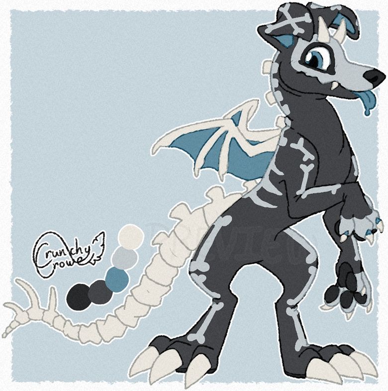 Dog with bone decorations