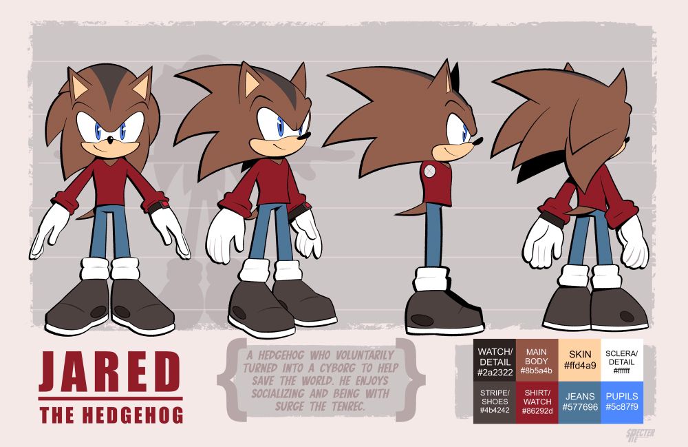 Ref Sheet of Jared. Made by SpecterPie 
