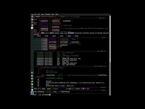 Game to teach overwriting variables on the stack.