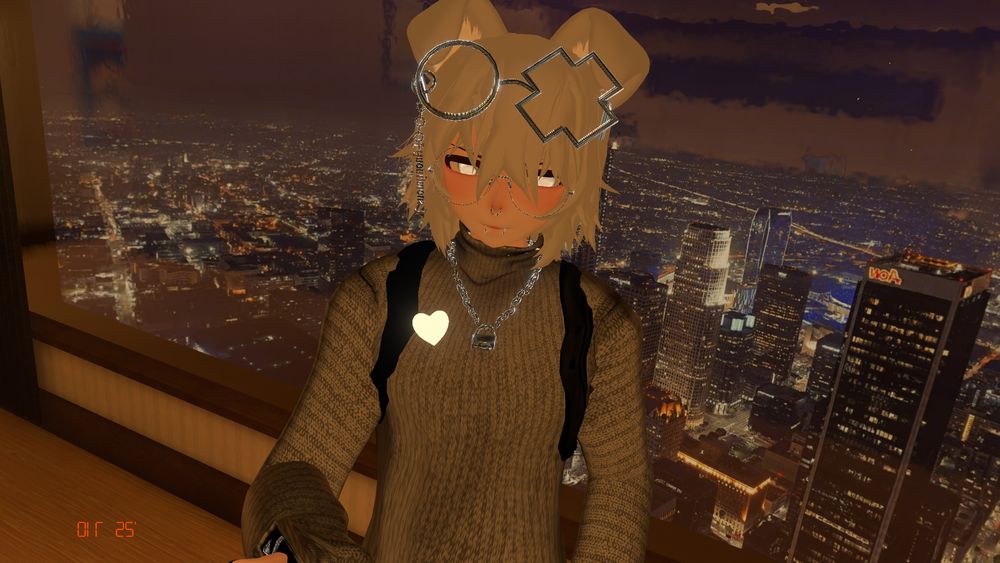 vr chat avatar hanging out in a apartment