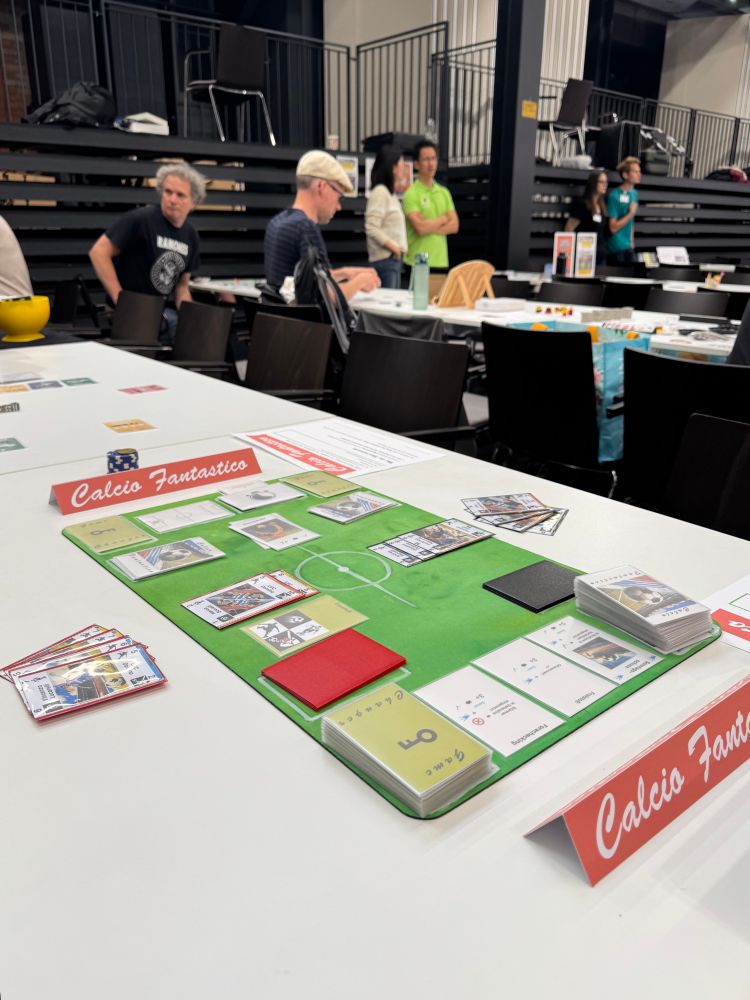 Prototyp des Fussball-Karten-Duellspiels „Calcio Fantastico“