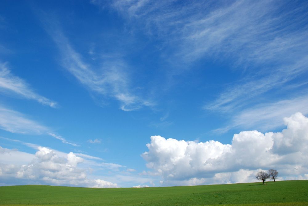 Bright blue sky