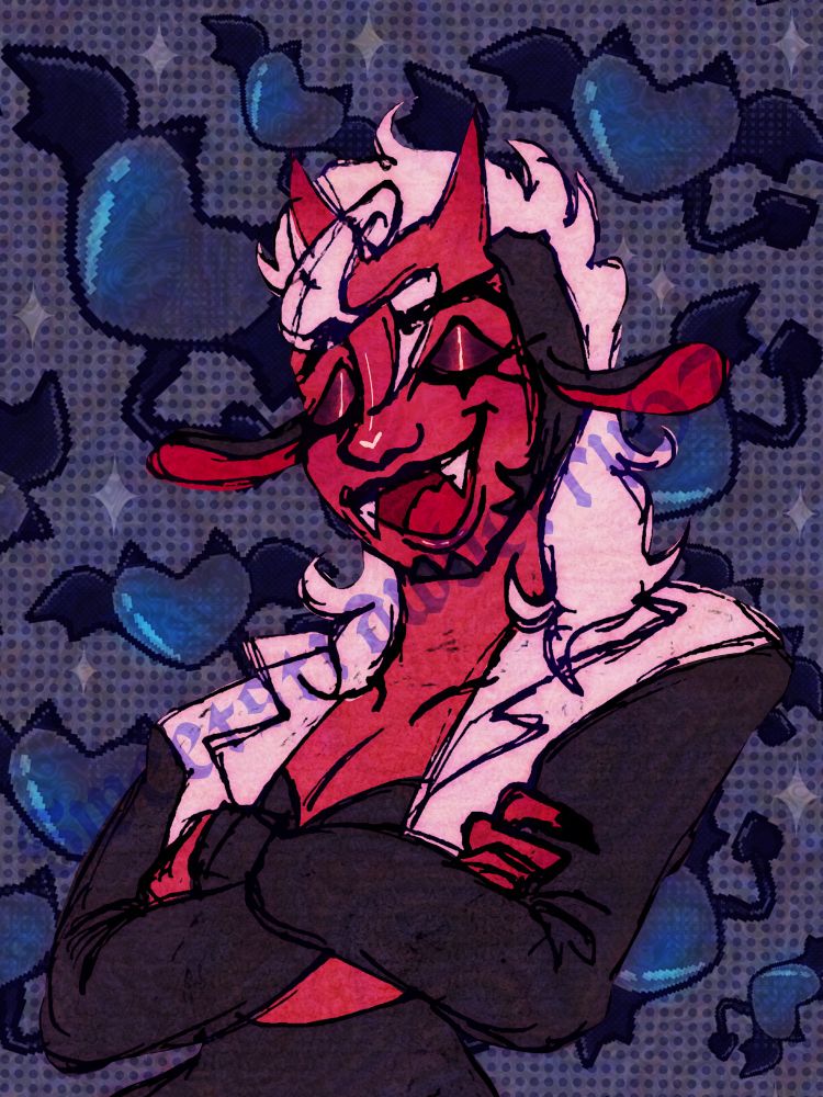 An ArtFight attack (idk if there here in blue sky)