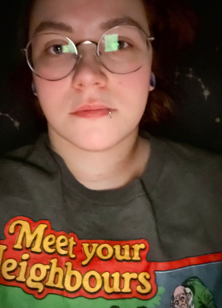 i rarely take photos of myself and even more rarely they end up anywhere except for the once a year or two update that i’m still alive and existing in actual physical form. i found this particular photo to be quite alright, but didn’t end up posting it because of the obvious glare in the glasses. the photo depicts a selfie of yours truly lying down.