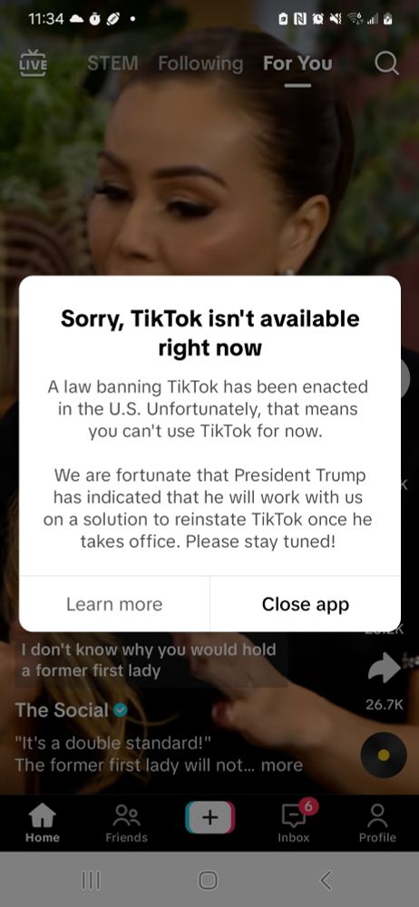 tiktok unavailable notice 