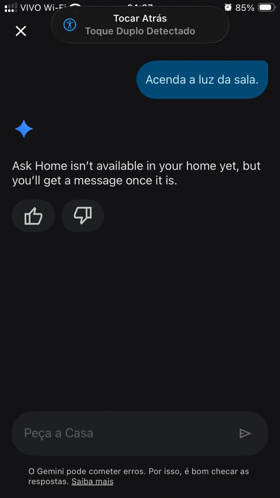 Gemini no Google Home
