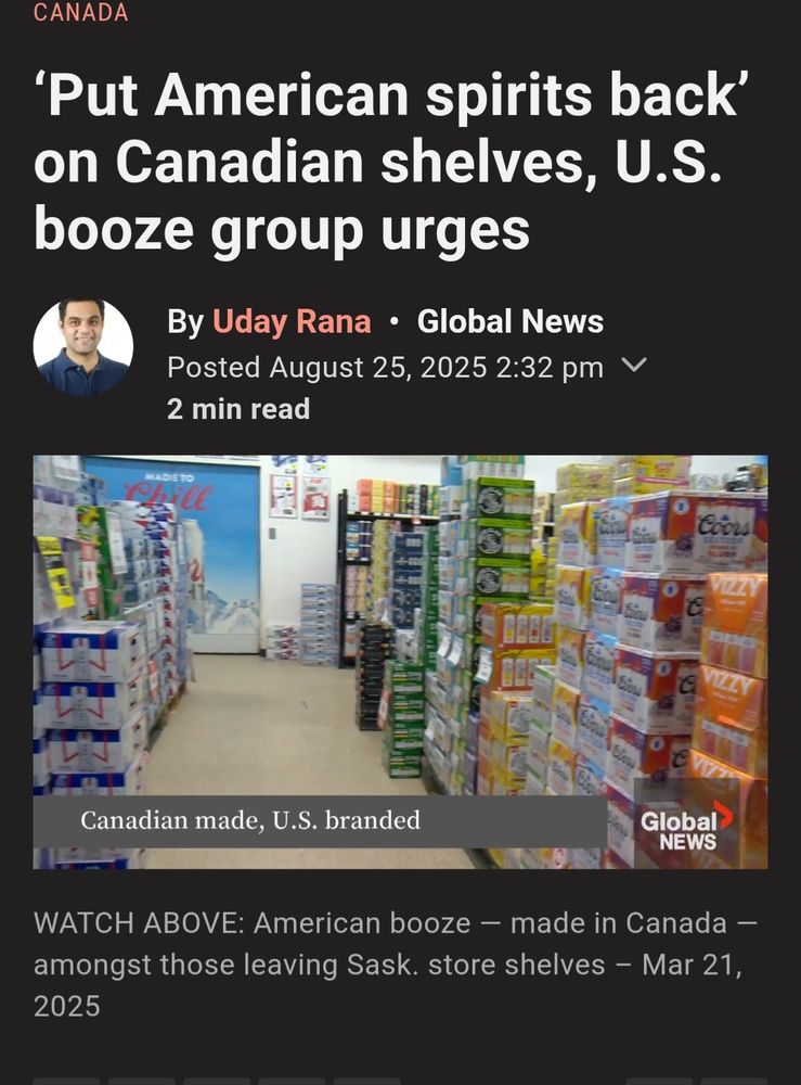 Screenshot of Global News article titled 