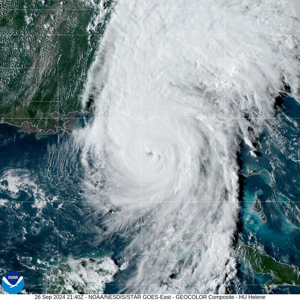 Hurricane Helene at 27.9°N - 84.6°W - NOAA / NESDIS / STAR