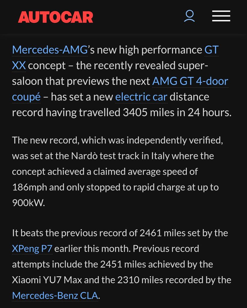 Excerpt from an Autocar article that reads 