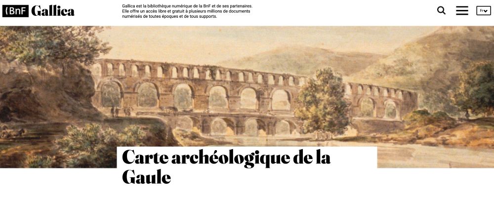 Accès : ici La Carte archéologique de la Gaule recense les découvertes archéologiques en France, de la Protohistoire à Charlemagne. Publiée par département, elle inclut cartes, synthèses et notices…
