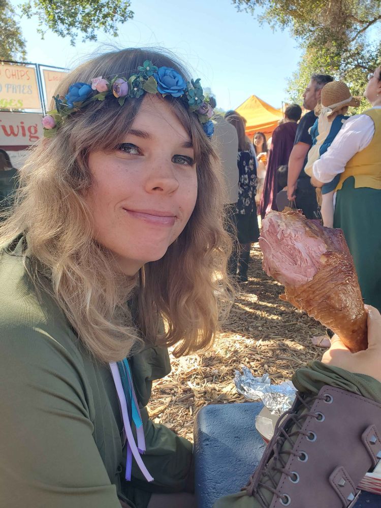 girl with turkey leg