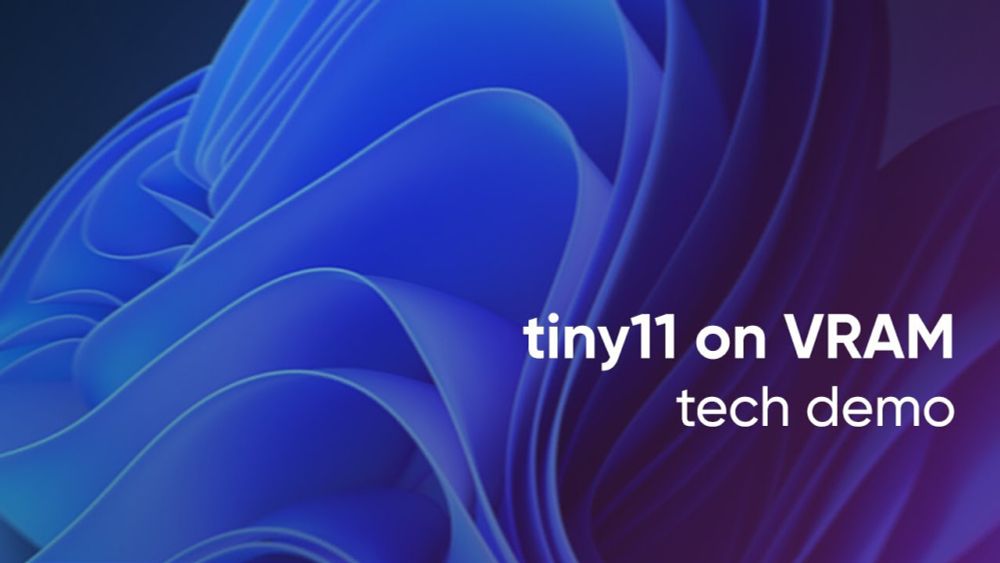Running tiny11 from a videocard