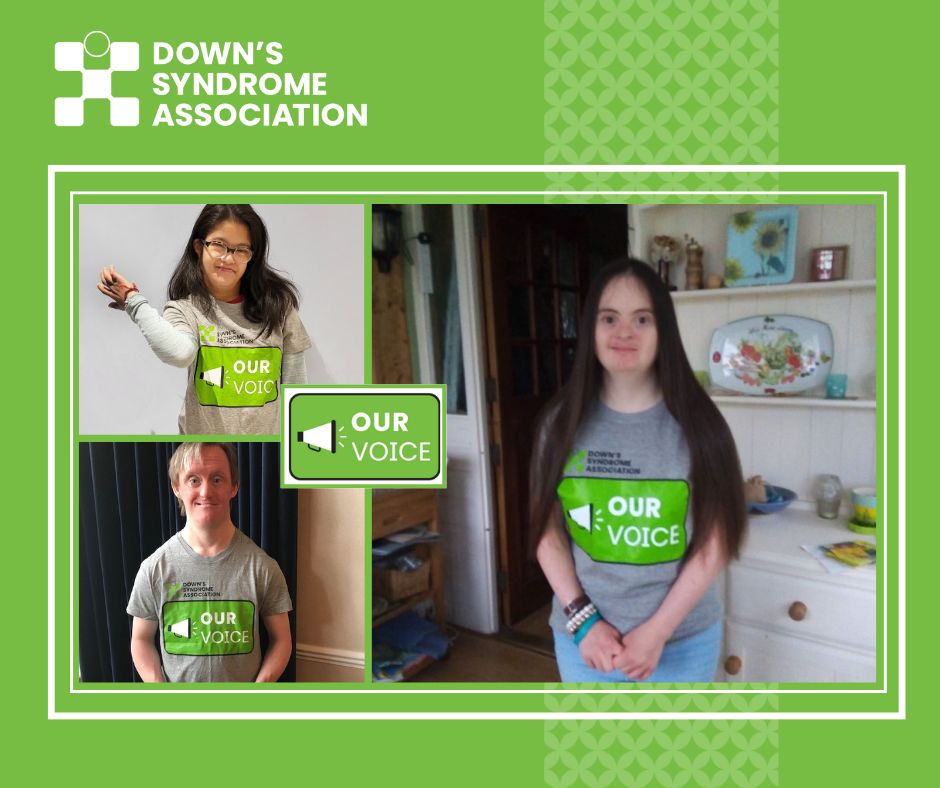 Members of Our Voice wearing their 'Our Voice T-shirts.'