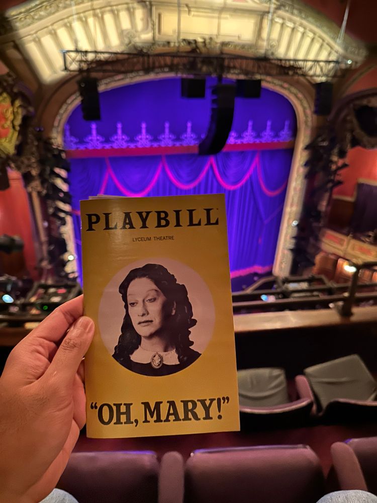 Playbill for Jinkx Monsoon in Oh, Mary!