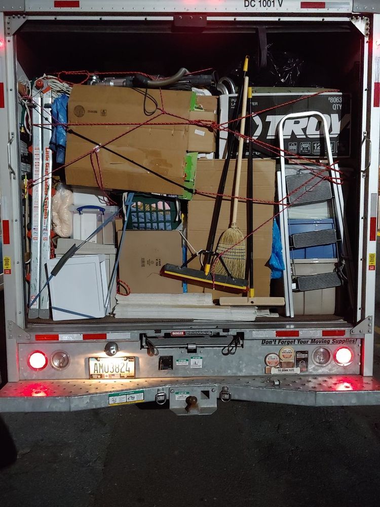 Final pack with brooms and such